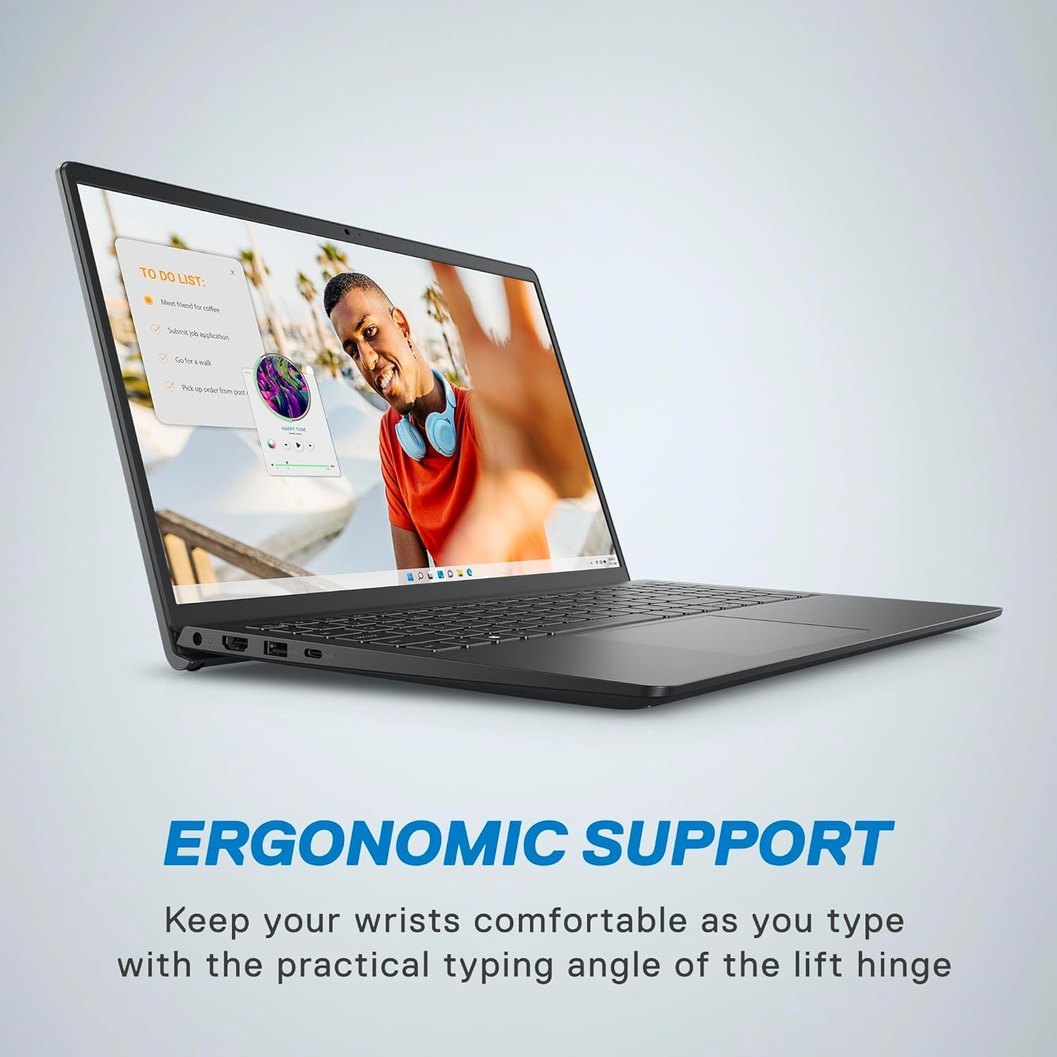 Dell Inspiron 15 3535 Laptop | AMD Ryzen 5 7520U | 8GB LPDDR5 RAM | 512GB SSD | 15.6" FHD 120Hz Display | Windows 11 Home | Carbon Black