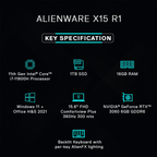 Dell Alienware x15 R1 Gaming Laptop | Intel Core i7-11800H | 16GB RAM | 1TB SSD | NVIDIA GeForce RTX 3060 6GB | 15.6" FHD | Windows 11