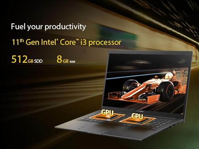 ASUS VivoBook K15 OLED (2024) Intel Core i3 11th Gen 1115G4 K513EA-L312WS Thin and Light Laptop