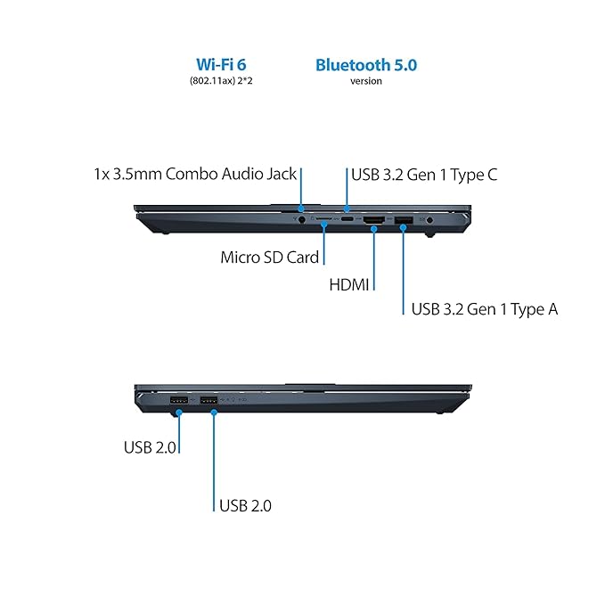 ASUS VivoPro15 OLED, AMD Ryzen 5 5600H M3500QC-L1501WS Thin & Light Laptop