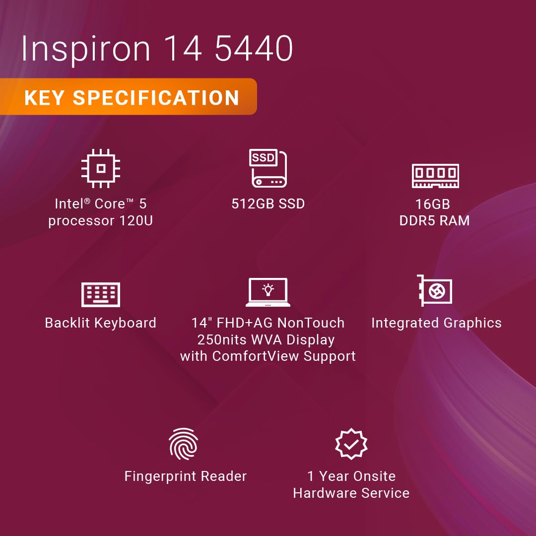 DELL INSPIRON (OIN5440200501RINU1) 5440 Intel Core 7-150U I7-1400U 16GB/1 TB SSD 14" FHD BACKLIT KEYBOARD LAPTOP