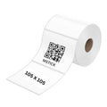 105x105mm Direct Thermal Barcode Label Roll | 1000 Labels Per Roll | 1 Up DT Sticker | Self Adhesive Shipping, POS & Logistics Labels