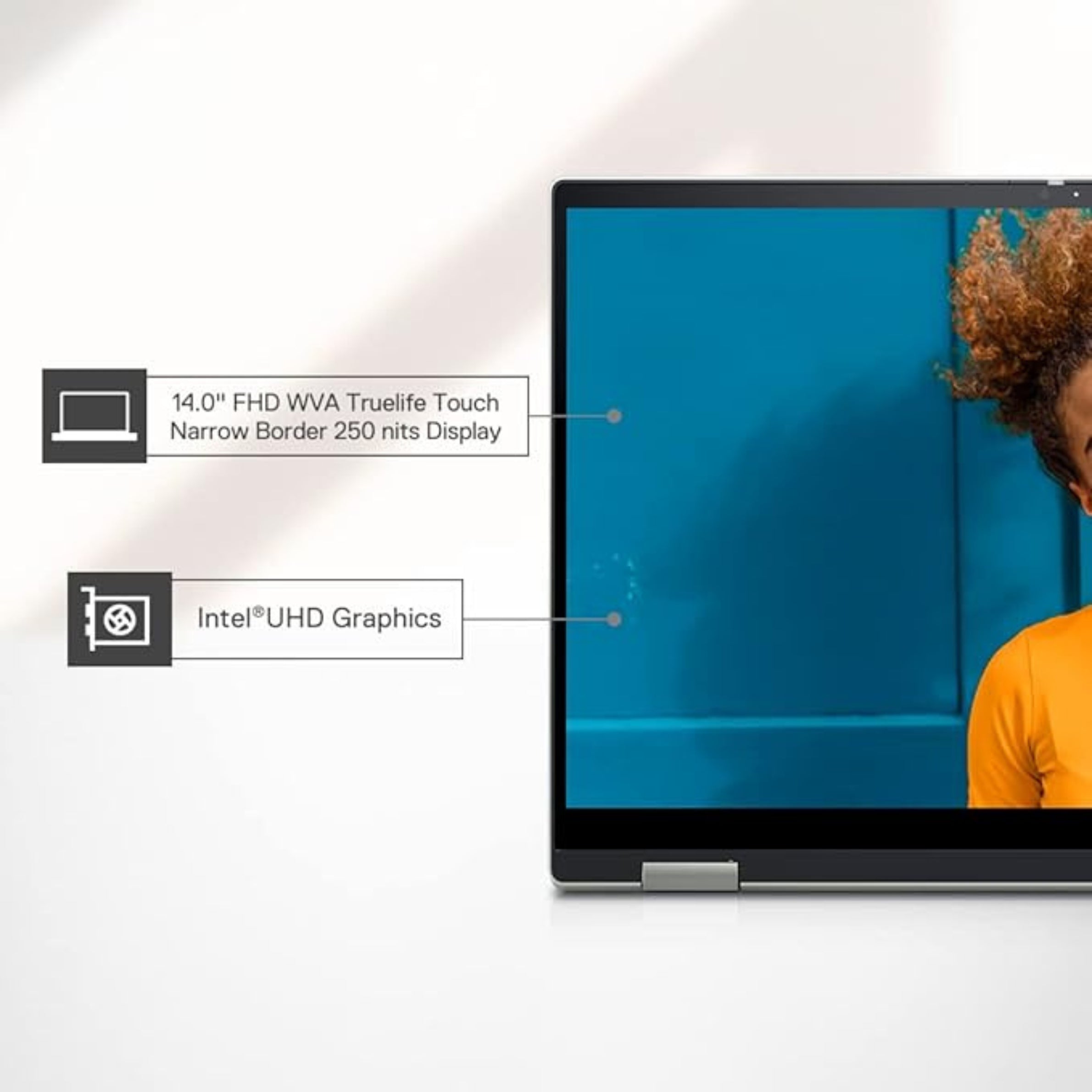 DELL INSPIRON (D560733WIN9P) 14-7425 RYZEN7 5825U 16GB/512 SSD 14" FHD TOUCH  LAPTOP