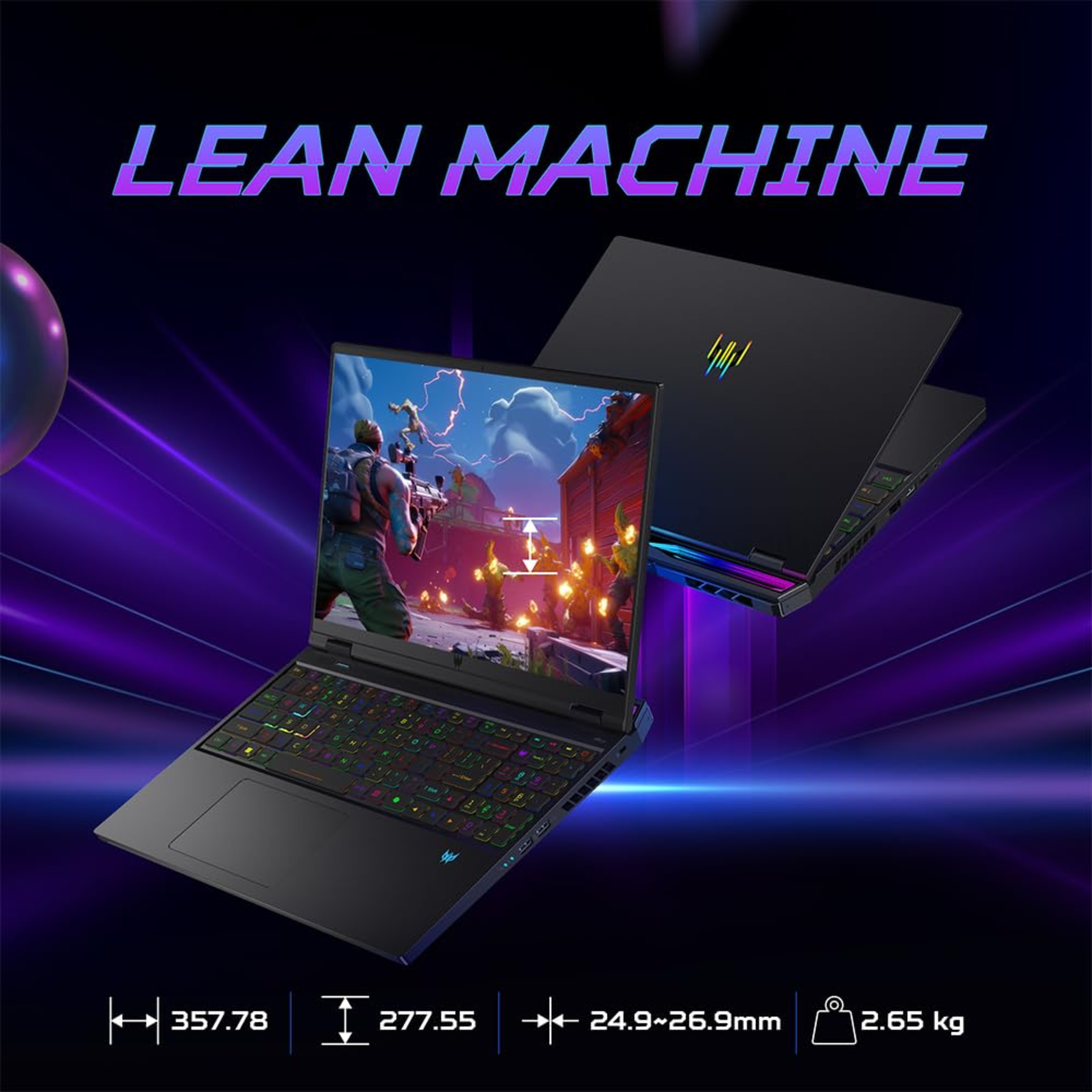 Acer Predator Helios 16 AI Gaming Laptop 16" WQXGA - 14th Gen Intel Core i9, 16GB RAM, 1TB SSD, NVIDIA GeForce RTX 4070, Windows 11 Home (Abyssal Black, PH16-72)