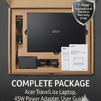 Acer TravelLite 14" FHD Laptop - AMD Ryzen 5 7430U (6-Core), 16GB RAM, 512GB SSD, Metal Body, Privacy Shutter, Win 11 Home | Thin & Light Premium Laptop (Black)