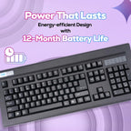 TVS Electronics Platina Wireless Mechanical Keyboard & Mouse Combo | 50 Million Keystrokes | 2.4GHz Wireless (10m Range) | Dustproof Mechanical Switches | Adjustable 1600 DPI Mouse | For Windows, Mac & Linux (Black)