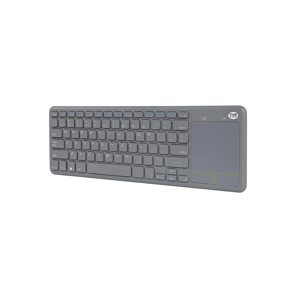 TVS Electronics Champ Smart Wireless Keyboard with Multi-Touch Trackpad | 2.4GHz USB Connectivity | 10m Range | Ergonomic Design for Smart TV, Laptop, HTPC & Android Box (Black)
