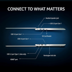 Acer Aspire 14" FHD IPS Thin & Light Laptop - 13th Gen Intel Core i7-13620H, 16GB RAM, 512GB SSD, Windows 11 Home, MS Office, Backlit KB, 180° Hinge (Pure Silver, AS14H-53)
