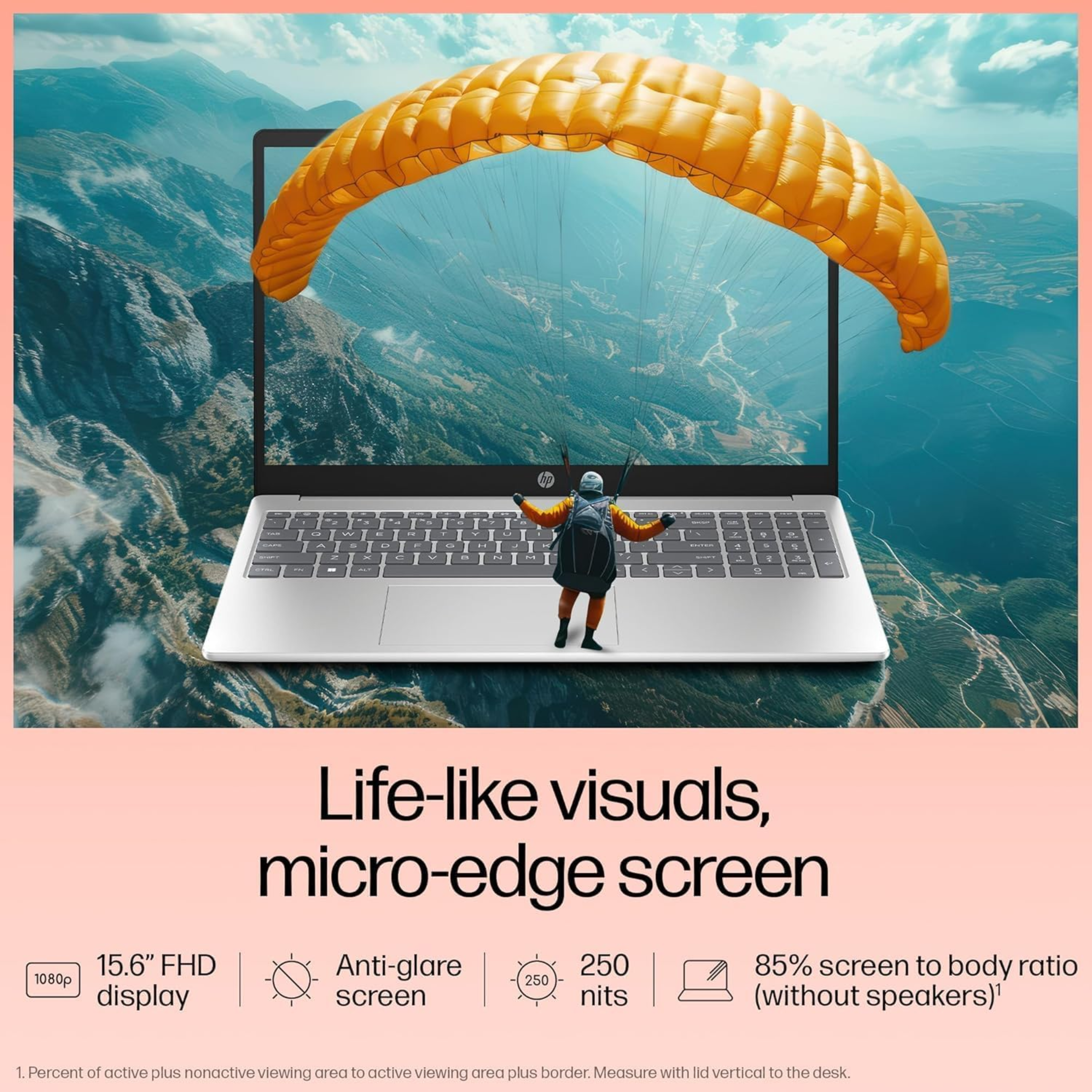 HP 15 (2026) 15.6" FHD Thin & Light Business Laptop - AMD Ryzen 7 Octa Core 7730U, AMD Radeon Graphics, 16GB RAM, 512GB SSD, Backlit Keyboard, Fingerprint Reader, Windows 11 Pro, MS Office (Silver, 1.50kg)
