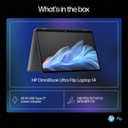 HP OmniBook Ultra Flip 14.0" OLED Touch 2-in-1 Next Gen AI Laptop - Intel Core Ultra 7 256V (47 TOPS NPU), Intel Arc Graphics, 16GB LPDDR5X RAM, 1TB SSD, 500 nits, Windows 11, MS Office 2021 (Gray, 1.34kg, fh0026TU)