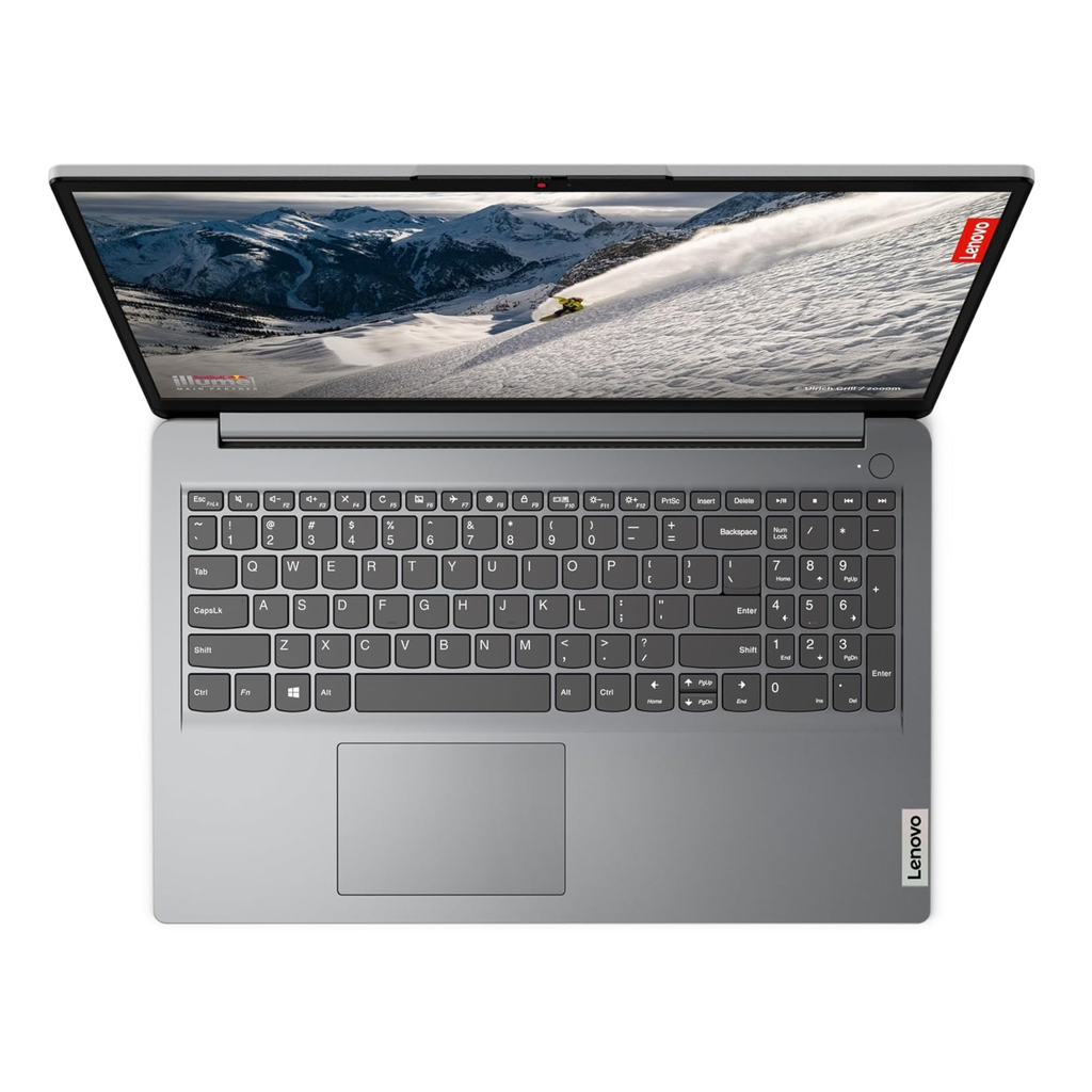 Lenovo IdeaPad 1 15.6" FHD Laptop - 13th Gen Intel Core i3-1315U, 8GB RAM, 512GB SSD, Integrated Intel Graphics, Win 11, Office Home 2024, 3 Months Game Pass, 1Yr ADP Free (Grey, 1.6kg, 83B40004IN)