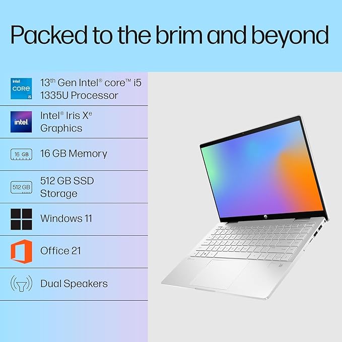 HP Pav X360 Convert 14-ek1074TU I5 13TH GEN 16 GB RAM/512 GB SSD 14" X360 TOUCH