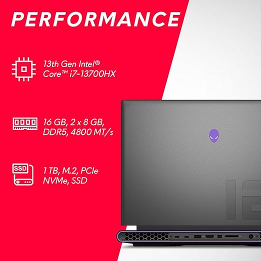 DELL ALLIENWARE (ANM16I85GM3001ODB1) m16 R1 I7 13TH GEN 16GB/1TB SSD 8GB RTX 4060 GAMING LAPTOP