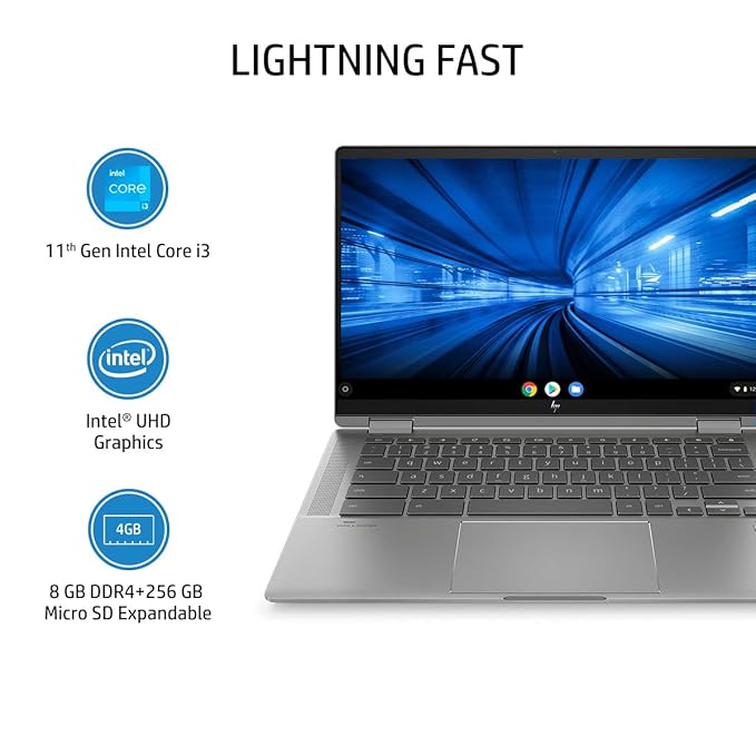 HP CHROME BOOK X360 14C-CC0009TU I3 11TH GEN 8 GB RAM/256 SSD 14" X360 TOUCH