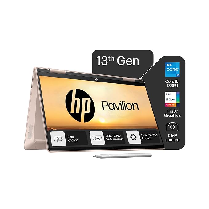 HP Pav X360 Convert 14-ek1009TU I5 13TH GEN 16 GB RAM/1 TB SSD 14" X360 TOUCH