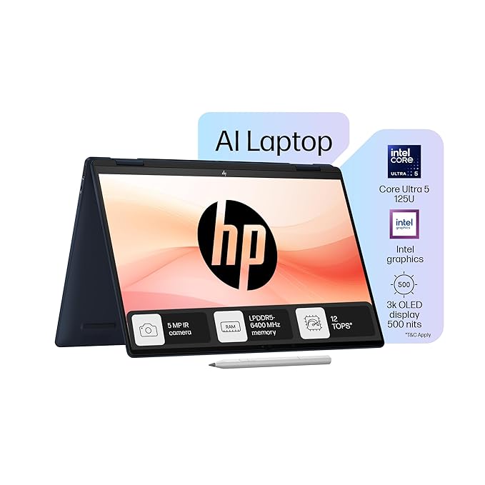 HP ENVY X360 14-FC0078TU  I5 13TH GEN 16 GB RAM/512 SSD 14" X360 TUCH OLED