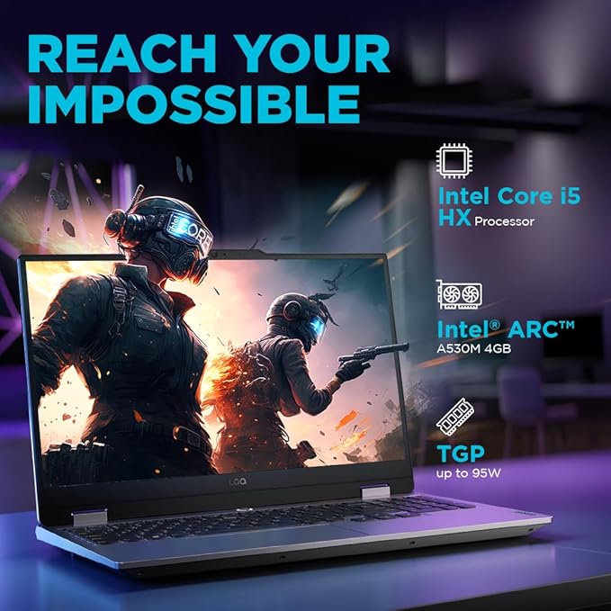 Lenovo LOQ Intel Core i5-12450HX 8GB DDR5/512GB SSD 15.6" FHD IPS 300nits 144Hz 83FQ002QIN