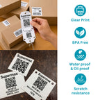 50x50mm Direct Thermal Barcode Label Roll | 1000 Labels Per Roll | 2 Ups DT Sticker | Self Adhesive Shipping, POS & Logistics Labels