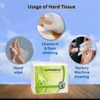 SUPERMAX Hard Tissue Paper 50 Pcs Pack | Strong Multipurpose Tissue for Kitchen & Dining Use