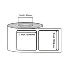 105x105mm Direct Thermal Barcode Label Roll | 1000 Labels Per Roll | 1 Up DT Sticker | Self Adhesive Shipping, POS & Logistics Labels