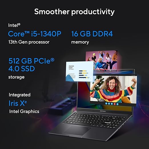 ASUS Vivobook 15X OLED Intel Core i5-1340P K3504VA-LK541WS Thin & Light Laptop
