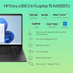 HP Envy x360 Laptop 15-fe0028TU I5 13TH GEN  16 GB RAM/512 SSD 15.6" FHD TOUCH X360 OLED