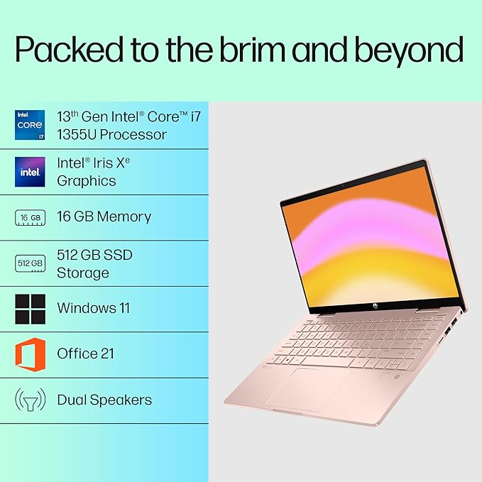 HP Pav X360 Convert 14-ek1020TU I7 13TH GEN 16 GB RAM/512 SSD 14" X360 TOUCH