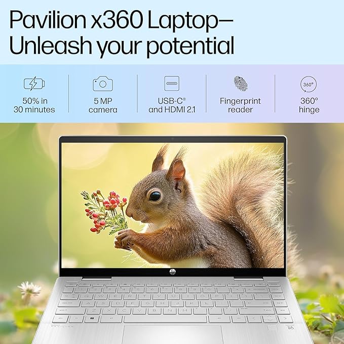 HP Pav X360 Convert 14-ek1074TU I5 13TH GEN 16 GB RAM/512 GB SSD 14" X360 TOUCH