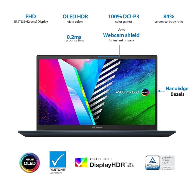 ASUS VivoPro15 OLED, AMD Ryzen 5 5600H M3500QC-L1501WS Thin & Light Laptop