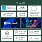 DELL Vostro D552175WIN9BE Intel Core i3 11th Gen i3-1115G4 Thin and Light Laptop