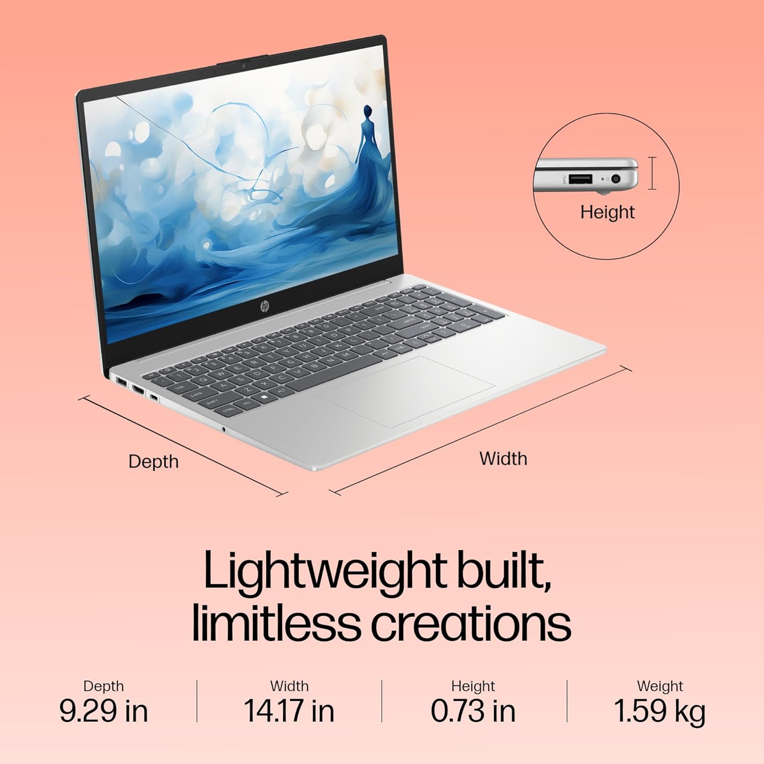 HP 15-fd0187TU I5 13TH GEN 1315U 8 GB RAM/512 SSD 15.6" FHD LED