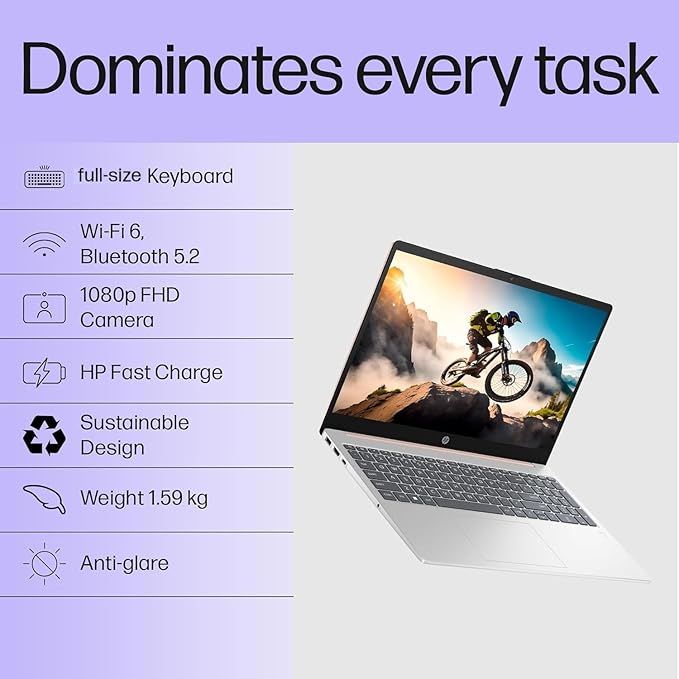 HP 15-fd0186TU I3 13TH GEN 1315U 8 GB RAM/512 SSD 15.6" FHD LED