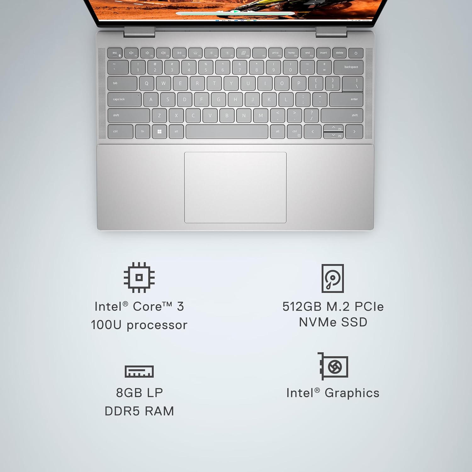 DELL INSPIRON (OIC7440100302RINU1) 7440 I3 Core 3 100U 8GB /512 SSD 14" FHD TOUCH LAPTOP