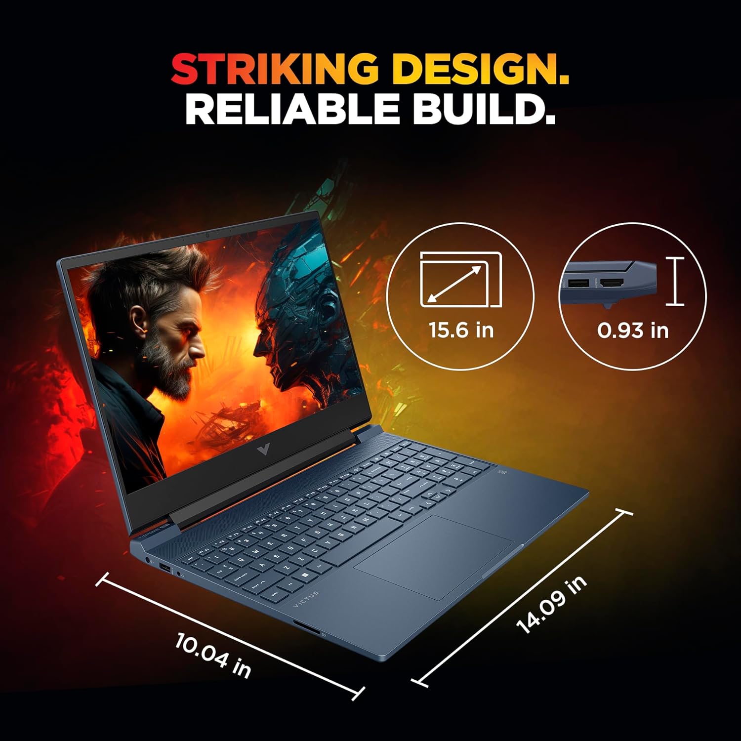 HP VICTUS 15-FA1278TX i5 13TH GEN  16 GB RAM/512 SSD 15.6" FHD 144Hz