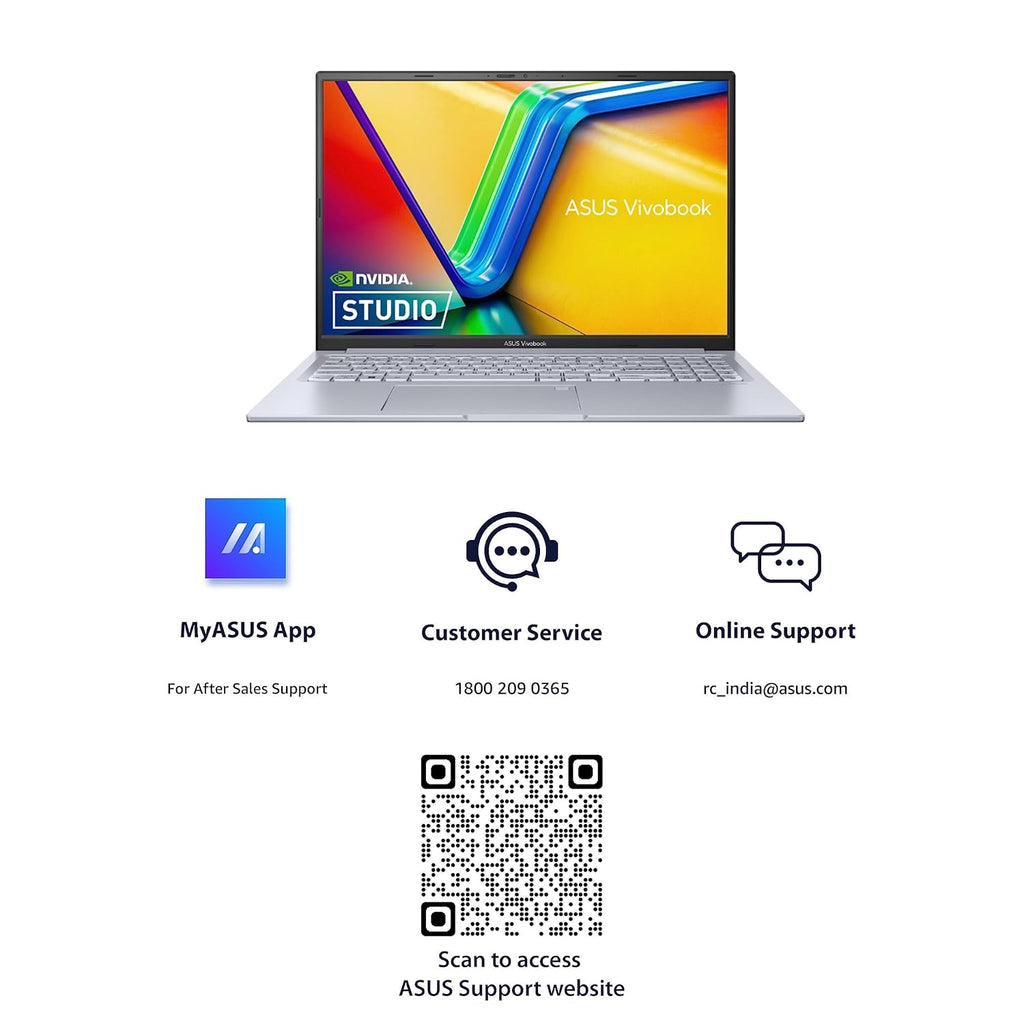 ASUS Vivobook 16X (2023), Intel Core i5-12450H K3605ZU-MB542WS Thin and Light Laptop
