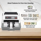 TVS Electronics CC-232 Classic Heavy-Duty Cash Counting Machine | 1200 Notes/Min High Speed | Advanced UV, MG & IR Fake Note Detection | Fully Automatic Money Counter for Indian Currency