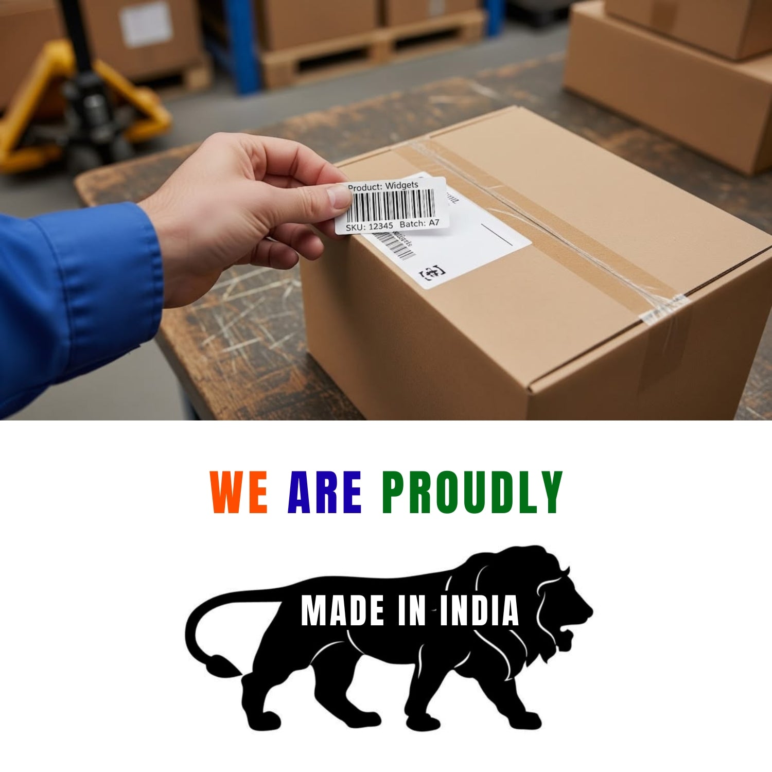 38x50mm Barcode Label Roll | 2000 Labels Per Roll | 2 Ups Chromo Paper Sticker | Self Adhesive Labels for POS, Retail & Shipping