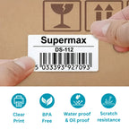38x25mm Barcode Label Roll | 2000 Labels Per Roll | 2 Ups Chromo Paper Sticker | Self Adhesive POS, Retail & Shipping Labels