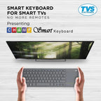 TVS Electronics Champ Smart Wireless Keyboard with Multi-Touch Trackpad | 2.4GHz USB Connectivity | 10m Range | Ergonomic Design for Smart TV, Laptop, HTPC & Android Box (Black)