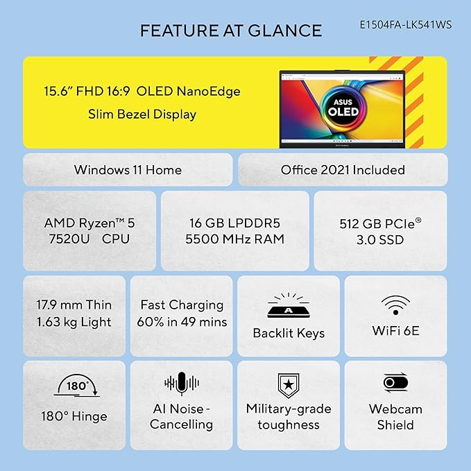 ASUS Vivobook Go 15 OLED E1504FA-LK541WS