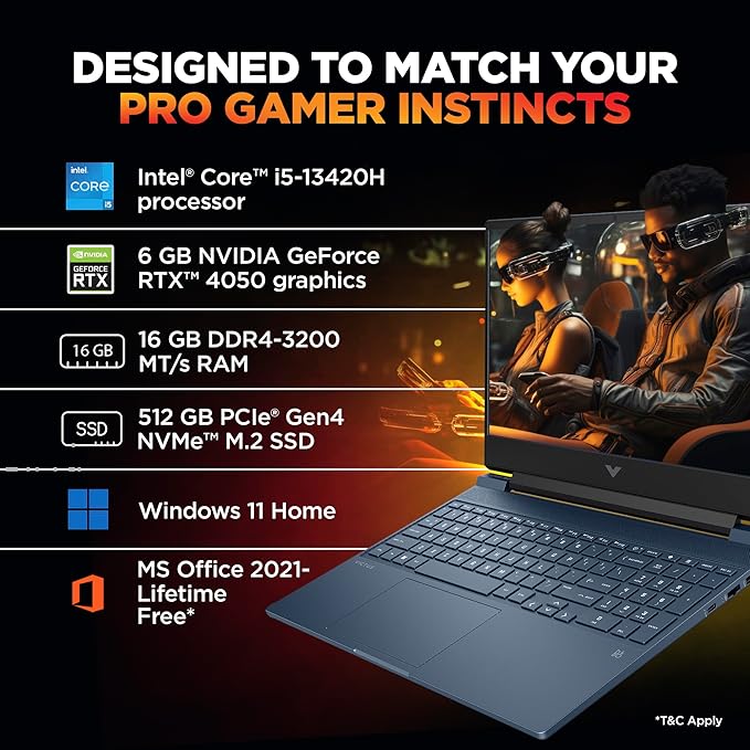 HP VICTUS 15-FA1278TX i5 13TH GEN  16 GB RAM/512 SSD 15.6" FHD 144Hz