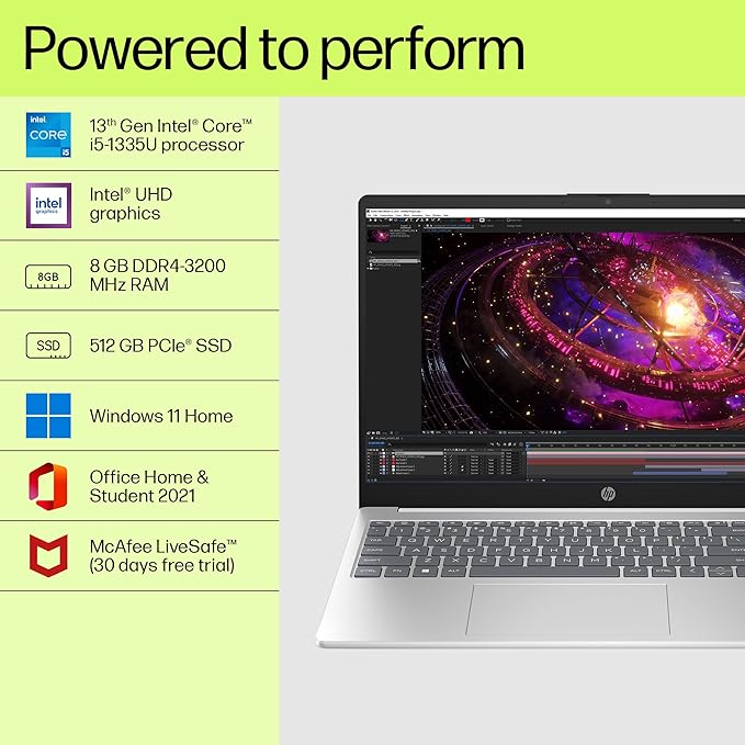 HP 15-fd0022TU I5 13TH GEN 1335U 8GB RAM/512 SSD 15.6" FHD