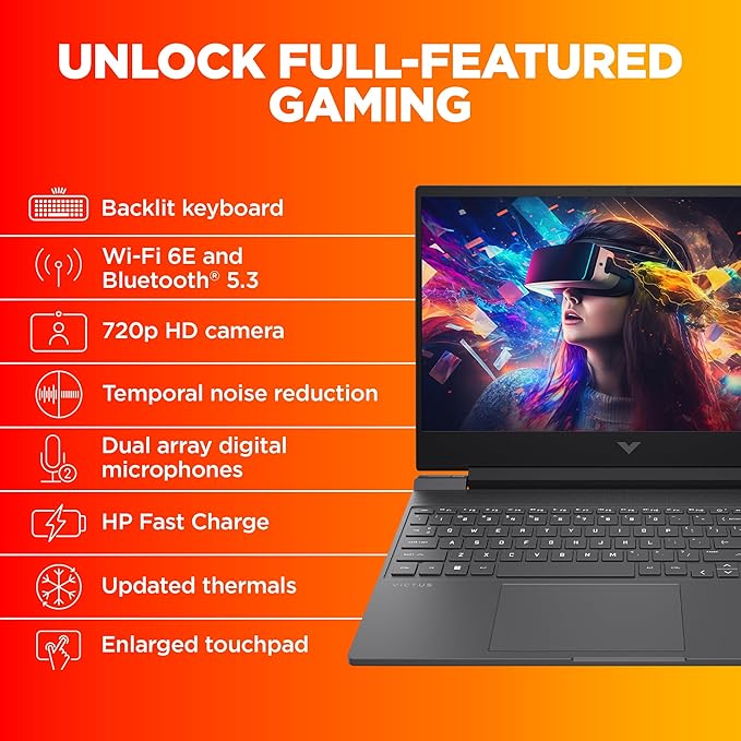 HP VICTUS 15-FB0146AX RIZEN 5 5600H 8 GB RAM/512 SSD 15.6" FHD Laptop