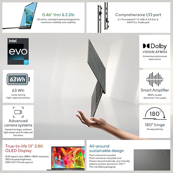 ASUS Zenbook S 13 OLED UX5304VA-NQ742WS Intel Core EVO i7-1355U