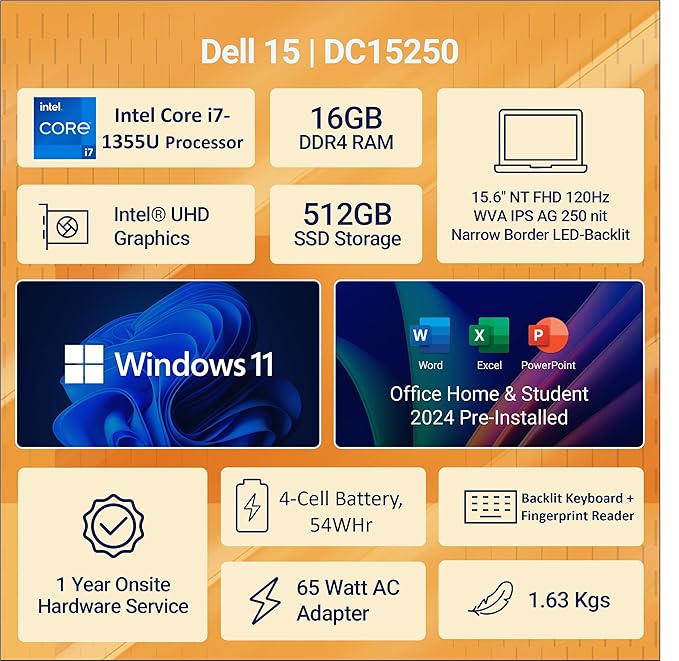 DELL INSPIRON (NS353010031RINS1M) 3530 I7 13TH GEN 16GB/512 SSD 15.6" FHD