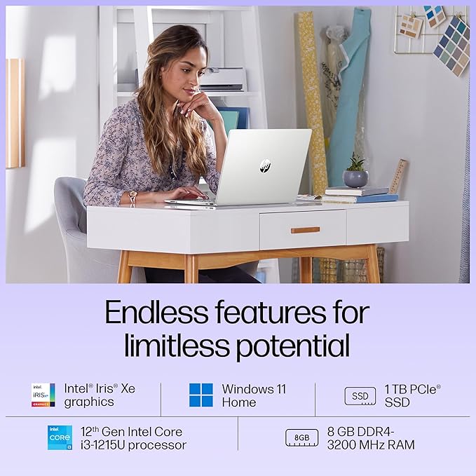 HP 15s-fq5328TU I3 12TH GEN 8 GB RAM/1 TB SSD 15.6" FHD