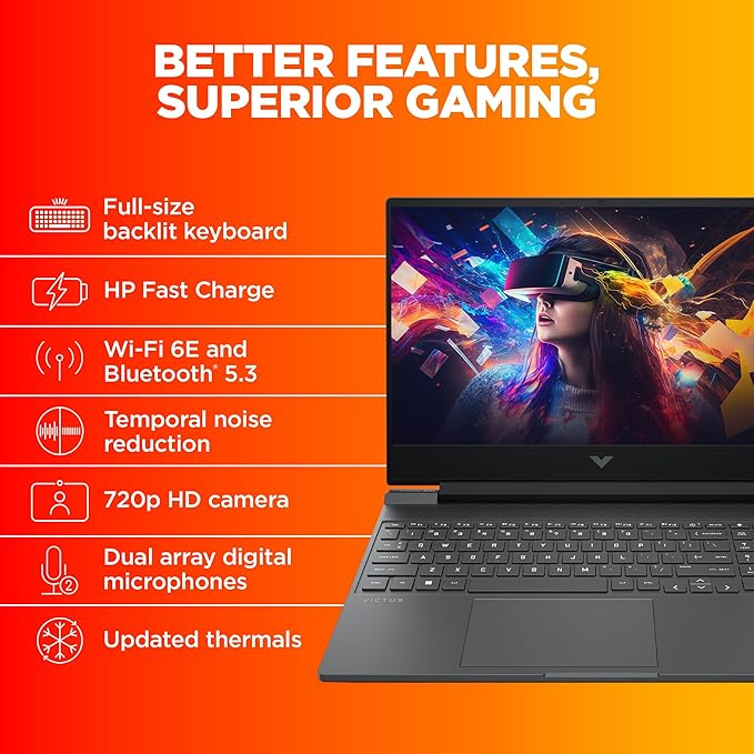 HP VICTUS 15-FB0121AX RYZEN 5 5600H 8 GB RAM/512 SSD 15.6" FHD 60Hz