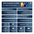Asus VivoBook S15 OLED K3502ZA-L503WS Intel Evo Core i5-12500H  Full HD Laptop
