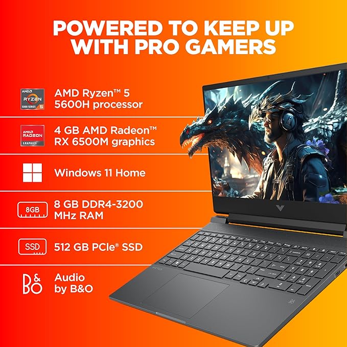 HP Victus 15-fb0108AX RYZEN 5 5600H 8 GB RAM/512 SSD 15.6" FHD