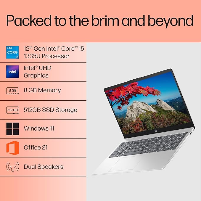 HP 15-fd0187TU I5 13TH GEN 1315U 8 GB RAM/512 SSD 15.6" FHD LED